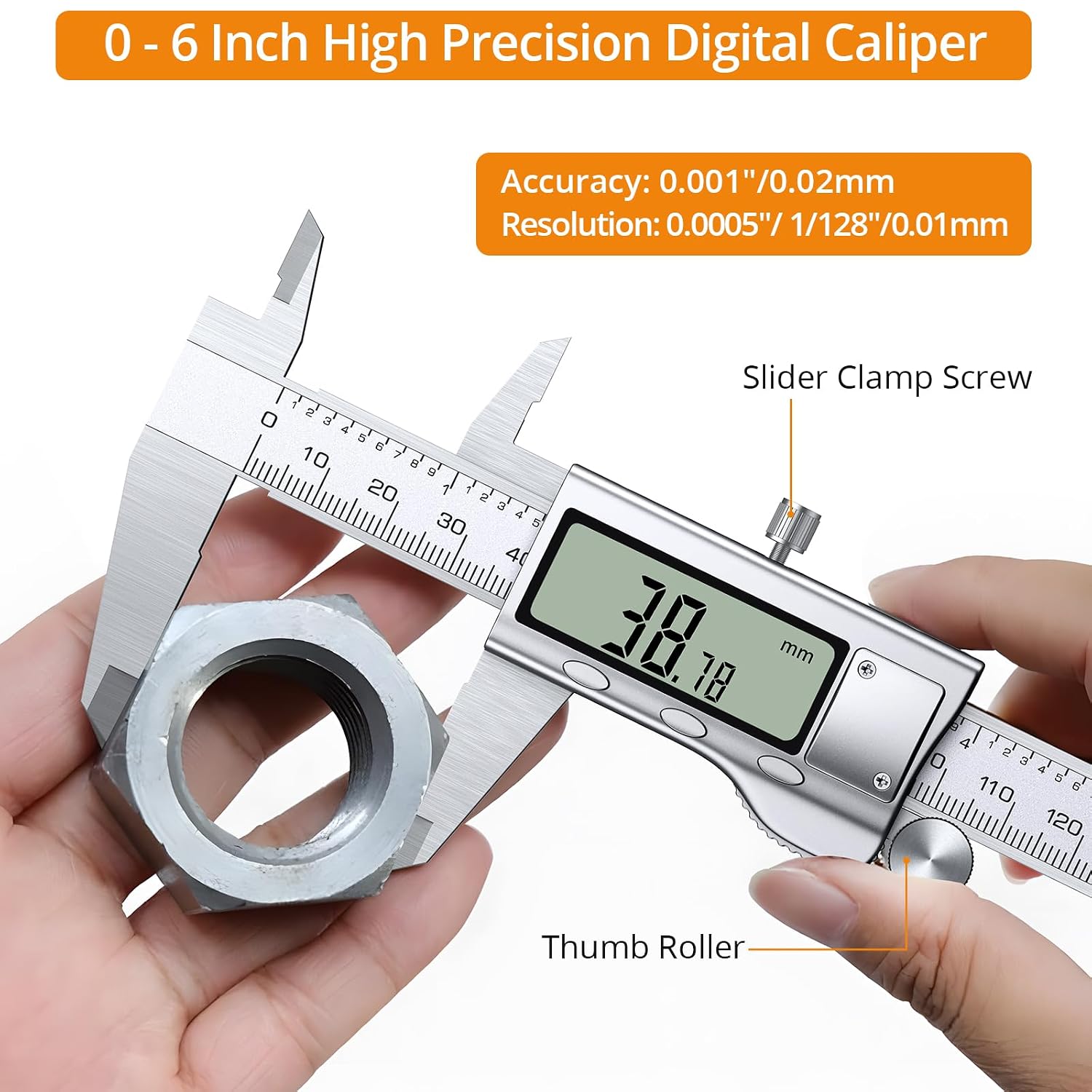 High-Precision Stainless-Steel Digital Vernier Caliper 6 inch/150mm