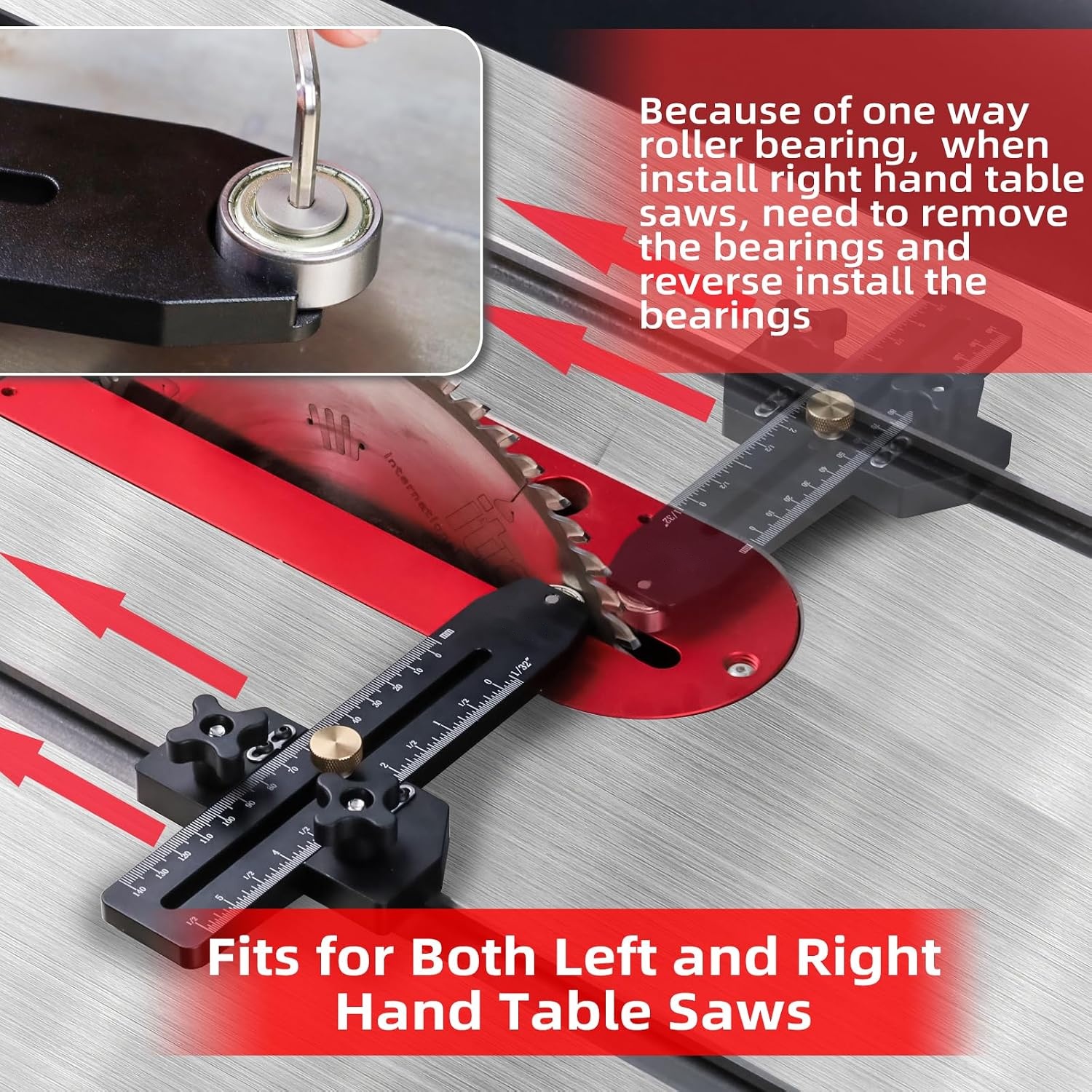 Tenvik™ Thin Rip Jig Table Saw Guide — Precision Repeat Narrow Strip Cutting Jig