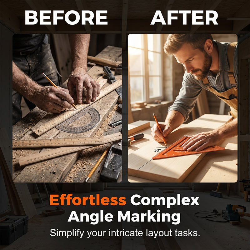 Precision Adjustable Woodworking Triangle Ruler