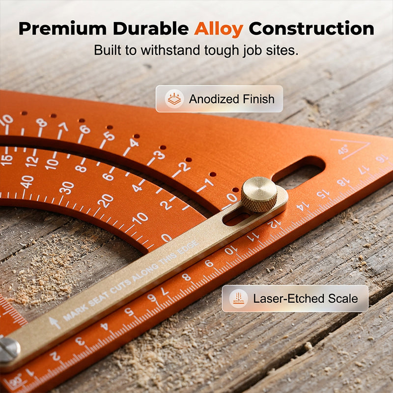 Precision Adjustable Woodworking Triangle Ruler