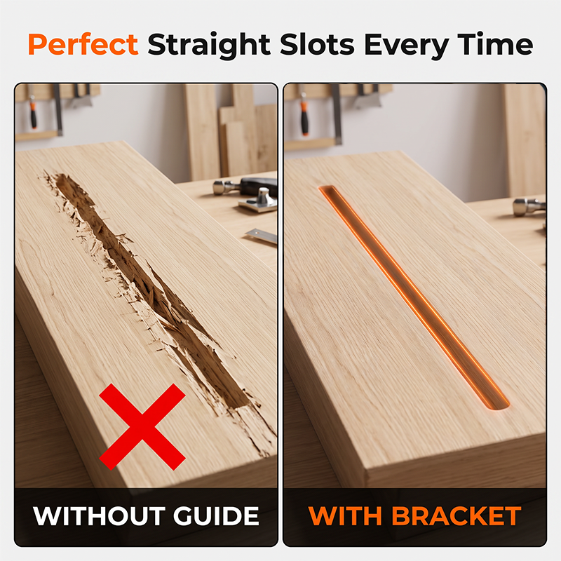 Aluminum Alloy Wood Router Slotting Bracket Guide Tool